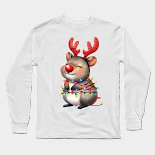 Christmas Red Nose Mouse Long Sleeve T-Shirt